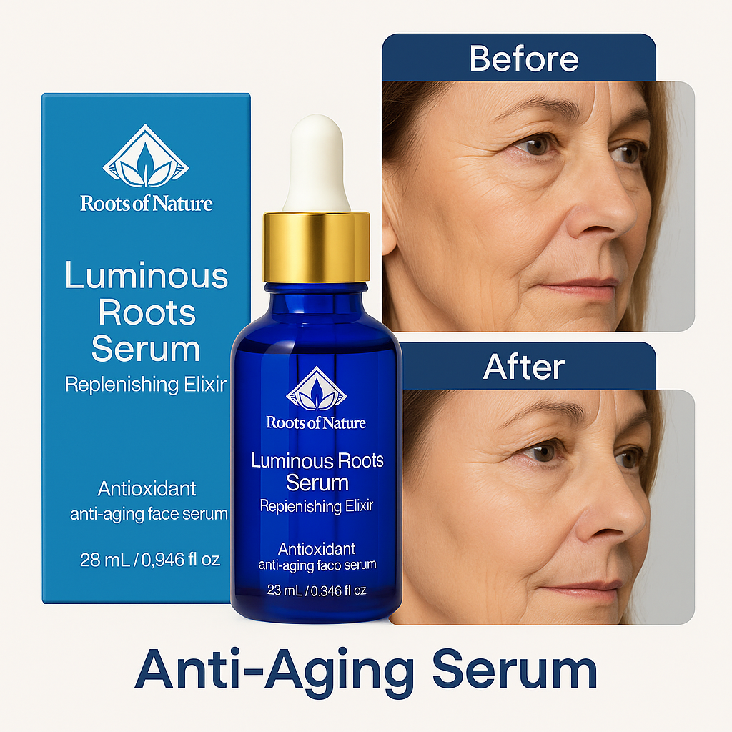 Before & After Using Luminous Roots Serum